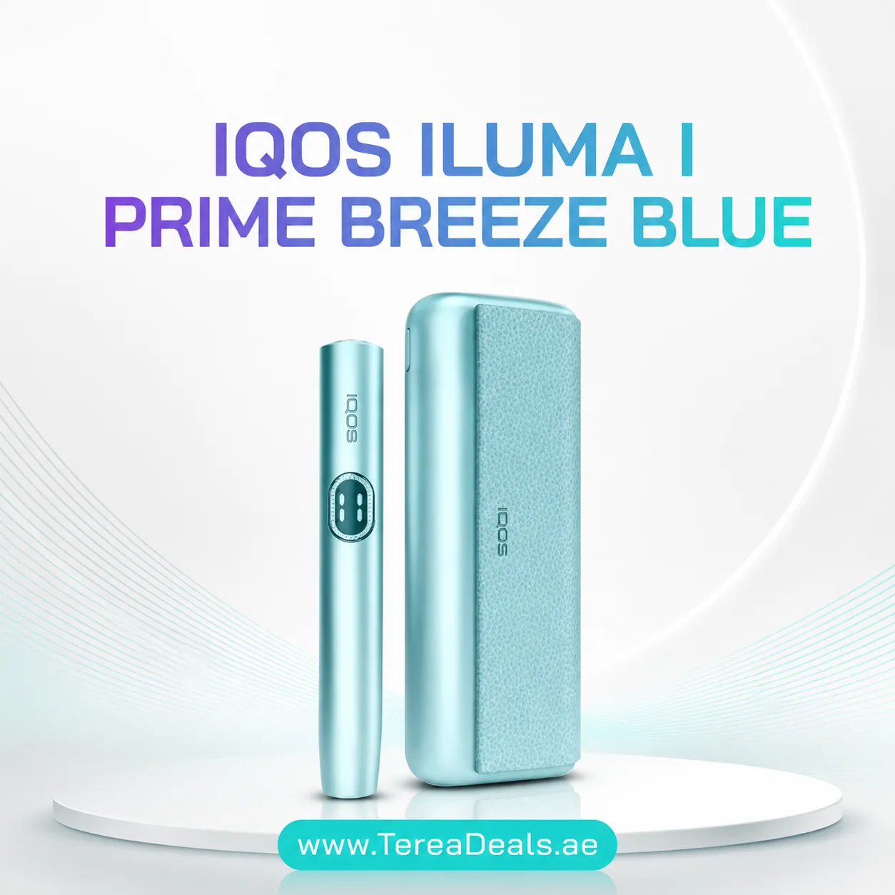 IQOS ILUMA i PRIME Breeze Blue premium heated tobacco device UAE